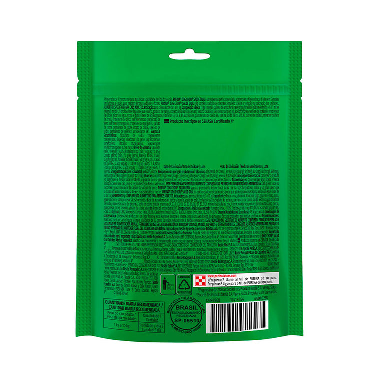 Petisco Purina Dog Chow Extra Life Saúde Oral para Cães de Porte Mini e Pequeno 45G