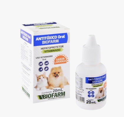 Antitóxico Oral Biofarm para Cães e Gatos 20 mL