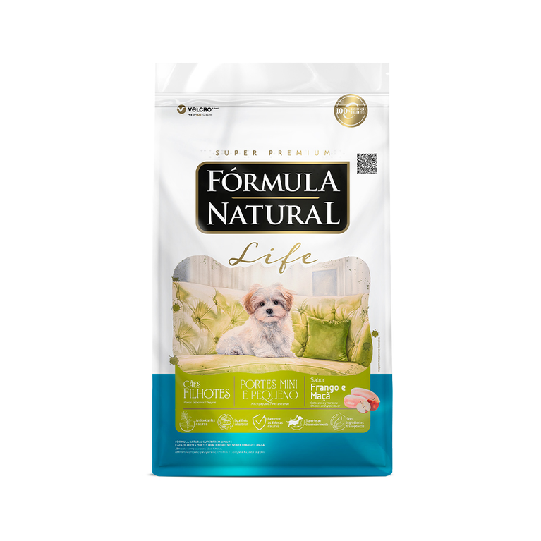 Ração Fórmula Natural Life para Cães Filhotes de Porte Mini e Pequeno Sabor Frango