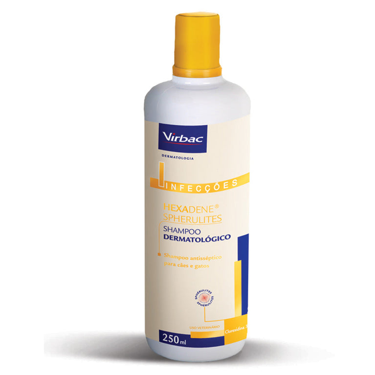 Shampoo Dermatológico Virbac Hexadene Spherulites para Cães e Gatos