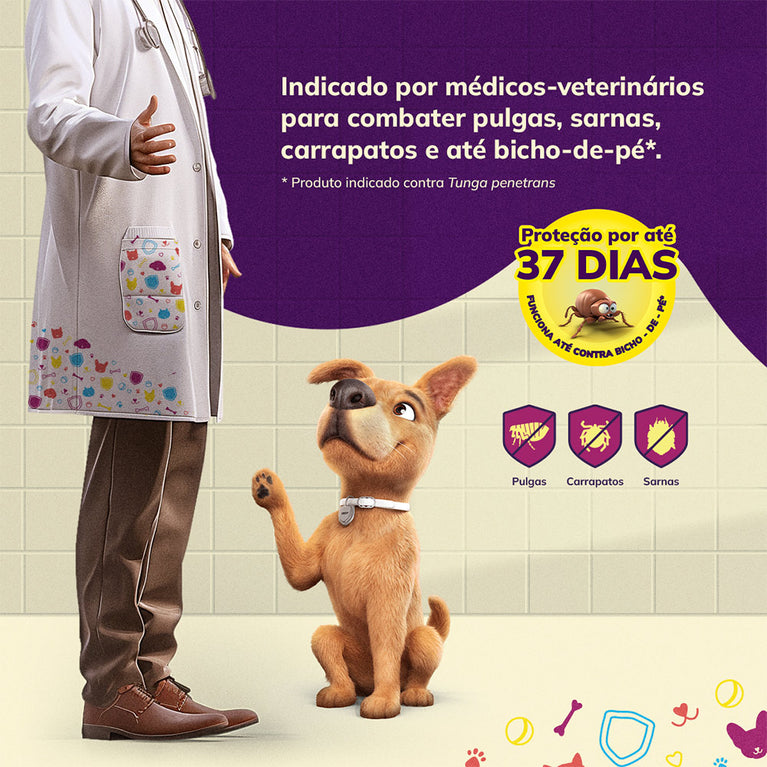 Antiparasitário MSD Defenza 45 mg para Cães de 2 a 4,5 kg