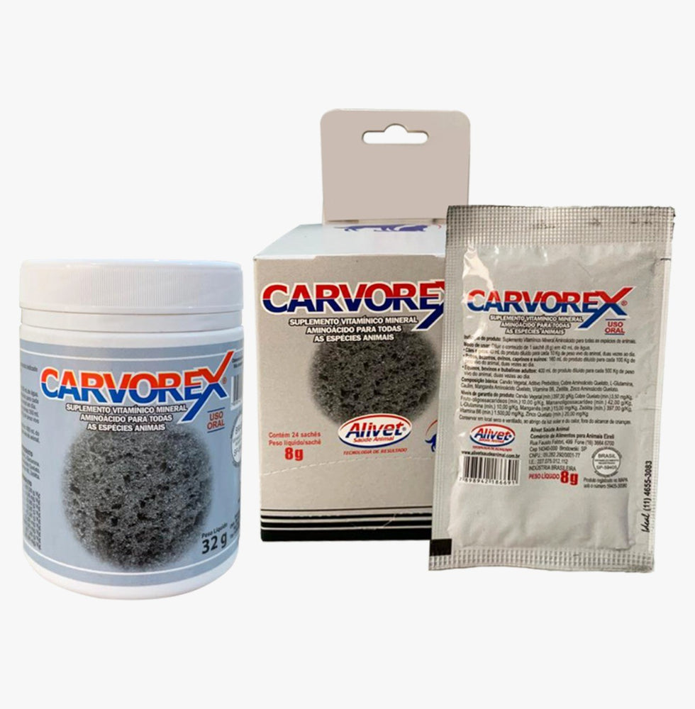 Suplemento Vitamínico Alivet Carvorex para Cães e Gatos 8 Gramas