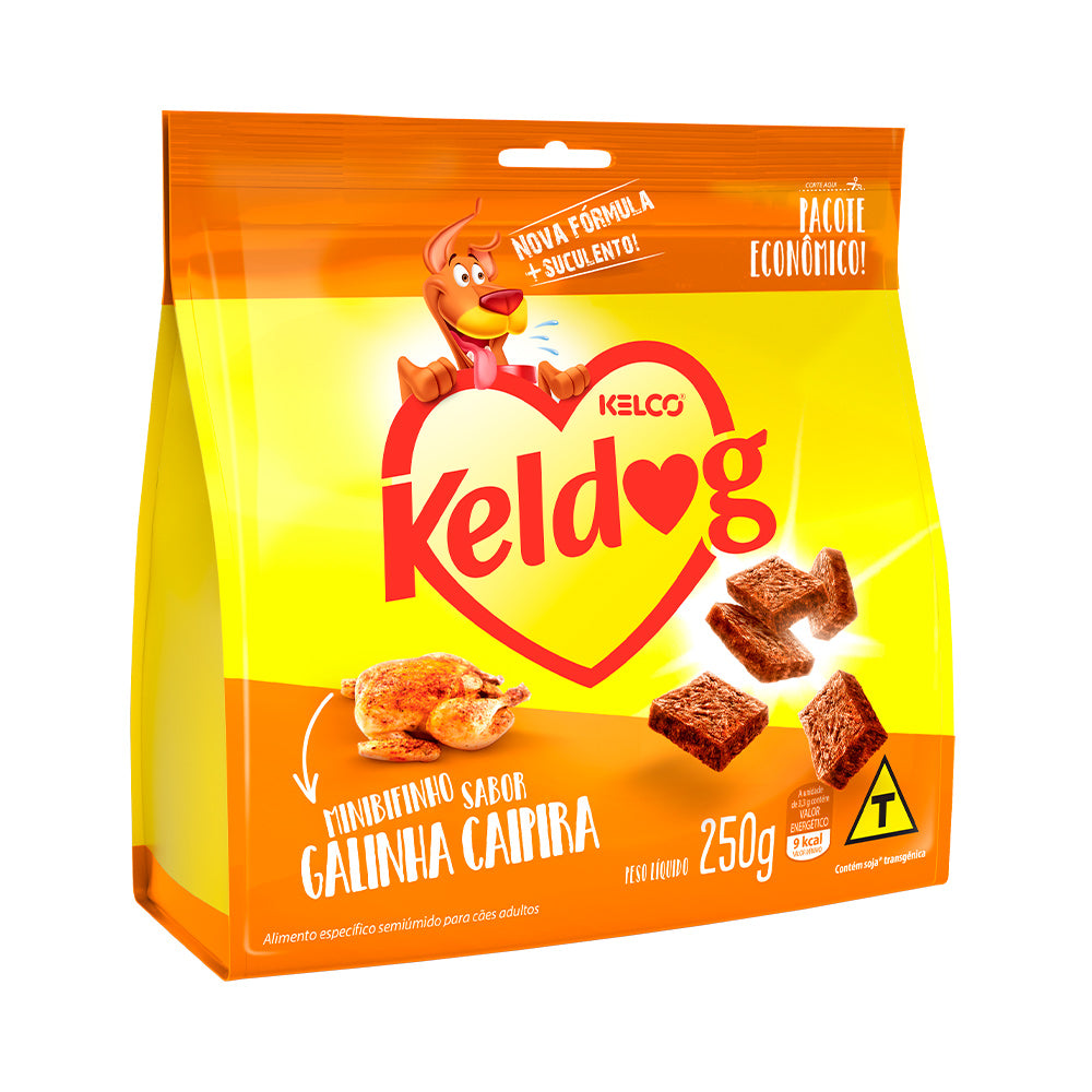 Bifinho Keldog para Cães Mini Sabor Galinha Caipira 250 g