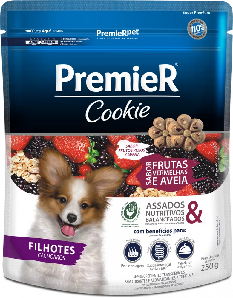 PremieR Cookie para Cães Filhotes Sabor Frutas Vermelhas 250 g