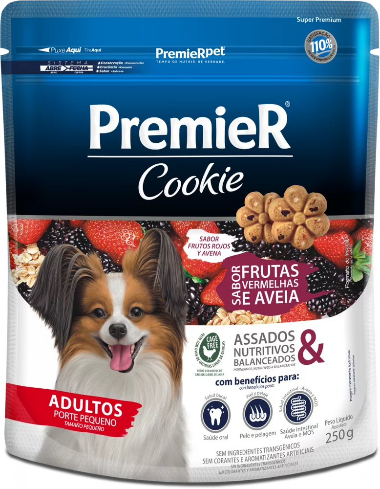 PremieR Cookie para Cães Adultos de Pequeno Porte Sabor Frutas Vermelhas 250 g