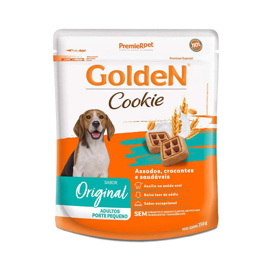 Biscoito Golden Cookie para Cães Adultos de Porte Pequeno Sabor Original 350 g