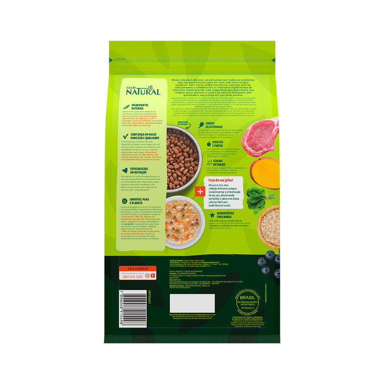 Ração Guabi Natural para Cães Adultos Porte Mini e Pequeno Cordeiro e Aveia 1,0 Kg