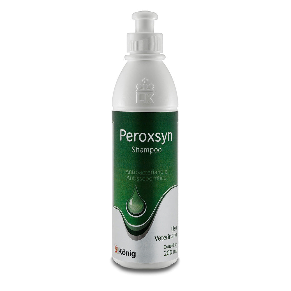 Shampoo Antibacteriano e Antisseborreico König Peroxsyn para Cães e Gatos 200 mL