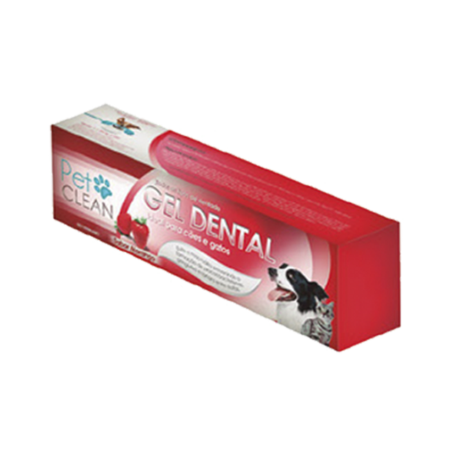 Gel Dental Pet Clean para Cães e Gatos Sabor Morango 60 g