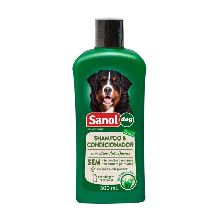 Shampoo e Condicionador 2 em 1 Sanol Dog 500 mL