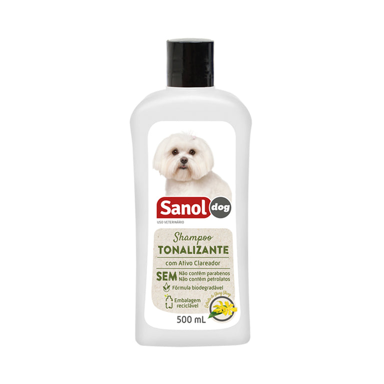 Shampoo Sanol Dog Tonalizante Pelos Claros 500 mL