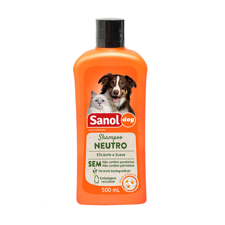 Shampoo Sanol Dog Neutro para Cães e Gatos 500 mL