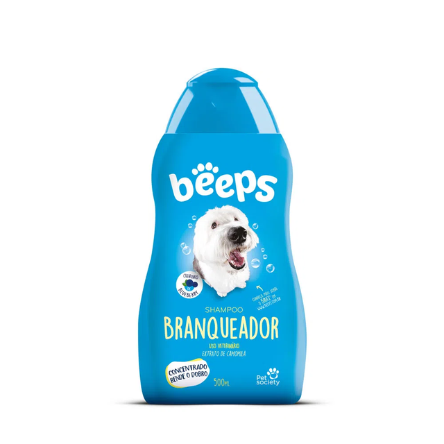 Shampoo Beeps Branqueador para Cães e Gatos 500 mL