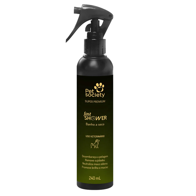 Shampoo Pet Society Super Premium Fast Shower 240 mL