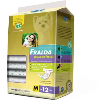 Fralda Descartável Higiênica Chalesco para Cães Fêmeas Tamanho M 12 Unidades