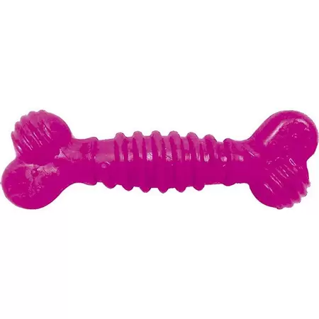 Brinquedo para Cães Furacão Pet Osso Superbone Borracha Rosa