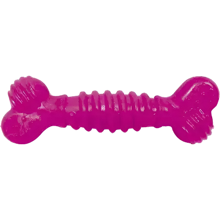 Brinquedo para Cães Furacão Pet Osso Superbone Borracha Rosa