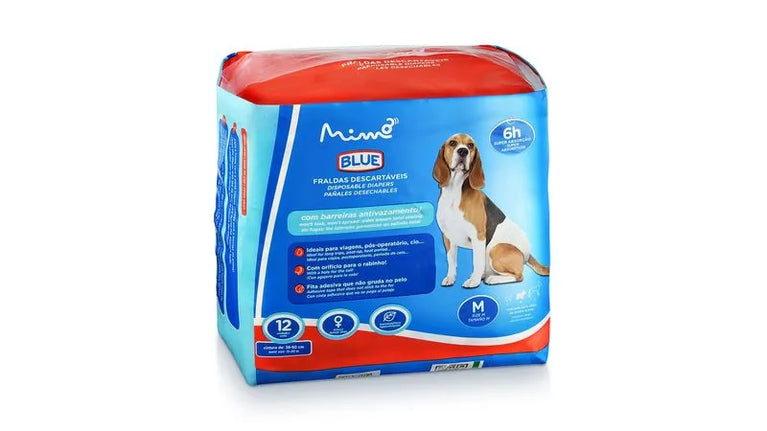 Fralda Descartável Higiênica Expet Blue para Cães Fêmeas 12 Unidades