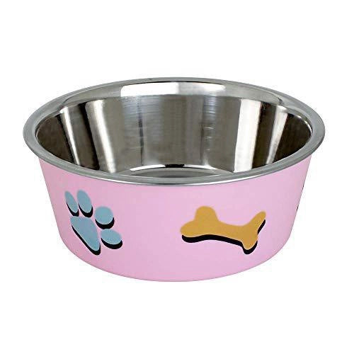 Comedouro Germanhart Inox Cutie Rosa para Cães e Gatos