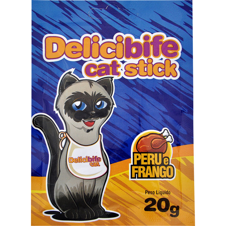 Bifinho Delicibife Cat Stick para Gatos Sabor Peru e Frango 20 g