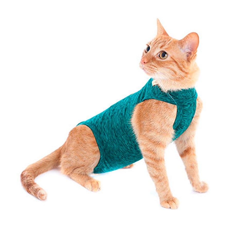 Roupa Pós Castração Pet Med Duo Dry Verde para Gatos