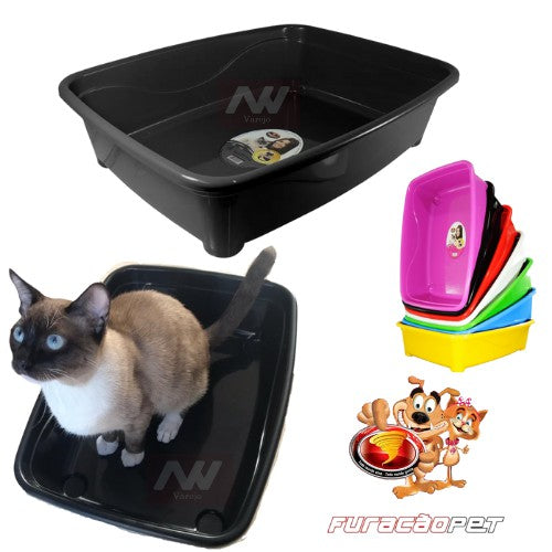 Bandeja Higiênica Classic Furacão Pet para Gatos Preto