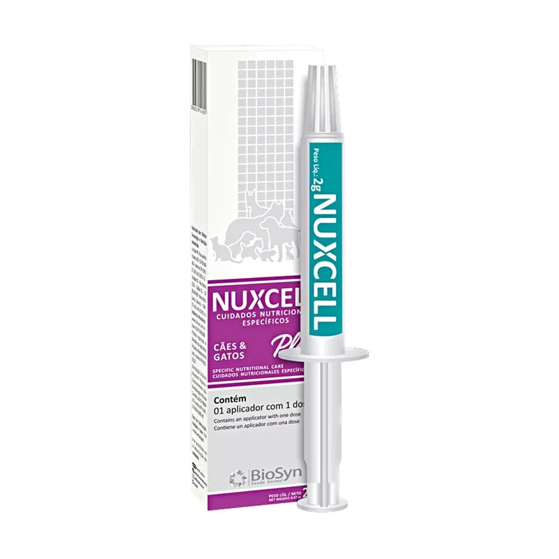 Suplemento Vitamínico Nuxcell Plus BioSyn para Cães e Gatos 2 g 1 Dose