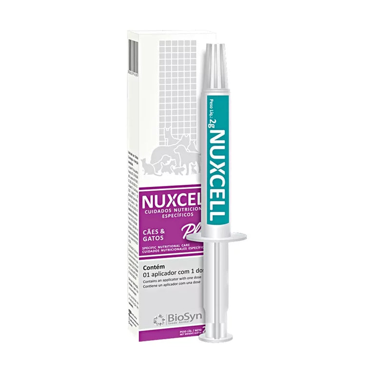 Suplemento Vitamínico Nuxcell Plus BioSyn para Cães e Gatos 2 g 1 Dose