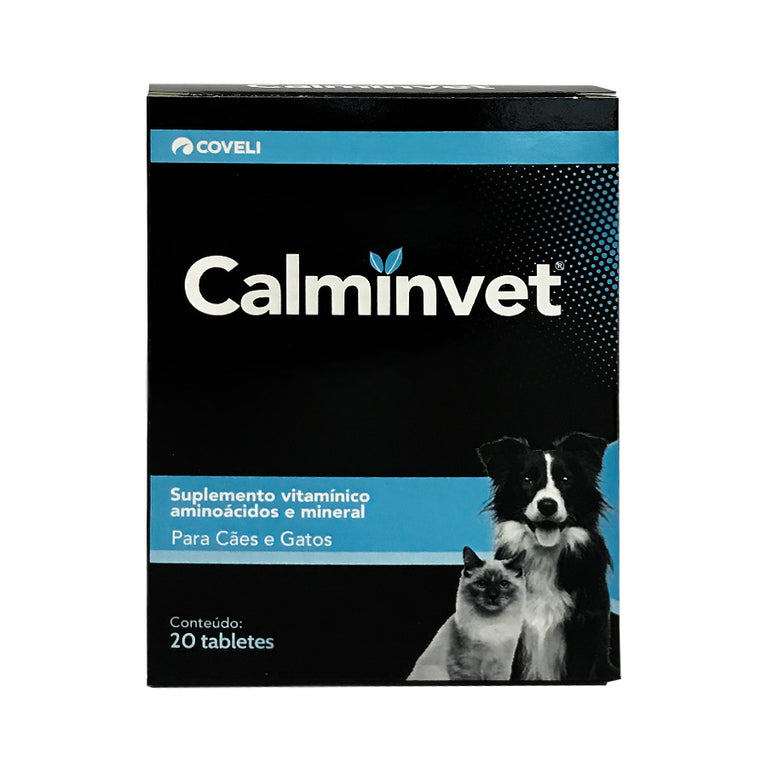 Suplemento Vitamínico Coveli Calminvet para Cães e Gatos - 20 comprimidos