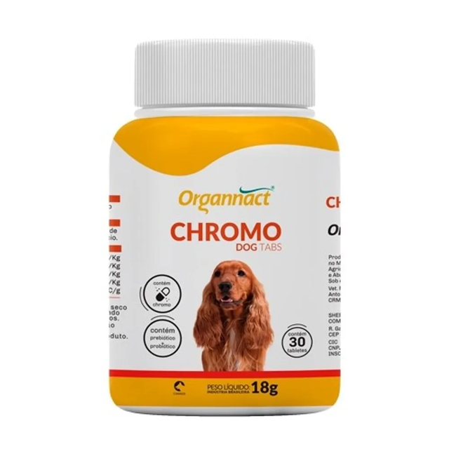 Suplemento Organnact Chromo Dog Tabs para Cães 18 g