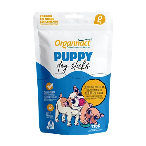 Suplemento Organnact Puppy Sticks para Cães 170 g