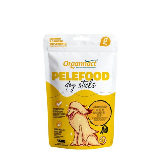 Suplemento Organnact Pelefood Dog Sticks para Cães 160 g