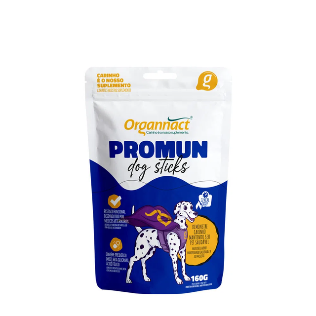 Suplemento Organnact Promun Dog Sticks para Cães 160 g