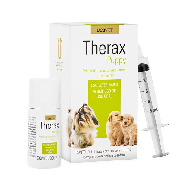 Vermífugo UCBVET Therax Puppy para Cães 20 mL