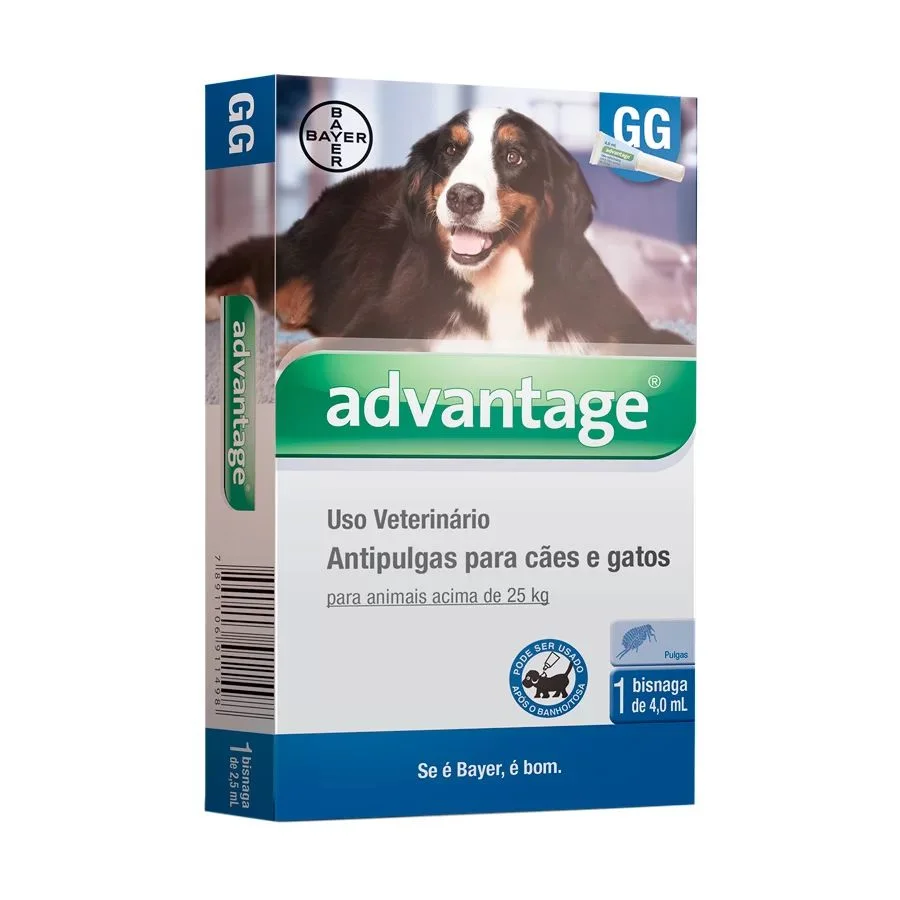 Antipulgas Bayer Advantage para Cães e Gatos de 10 a 25 Kg 2,5 mL 1 Bisnaga