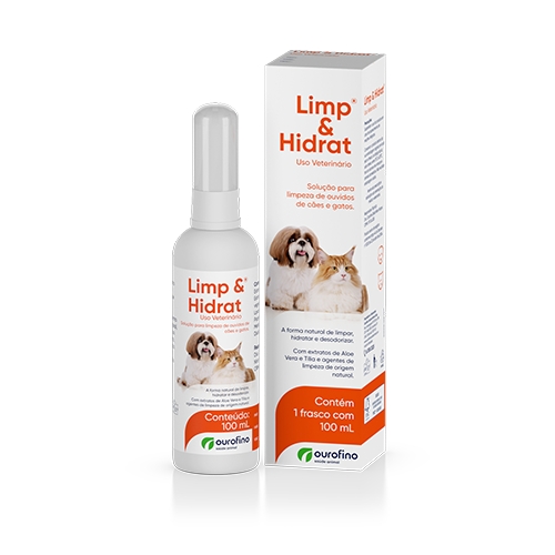 Limpeza de Ouvidos Limp & Hidrat Ourofino para Cães e Gatos 100 mL