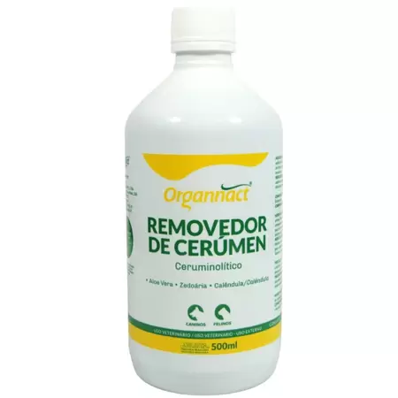 Removedor de Cerúmem Organnact para Cães e Gatos 500 mL