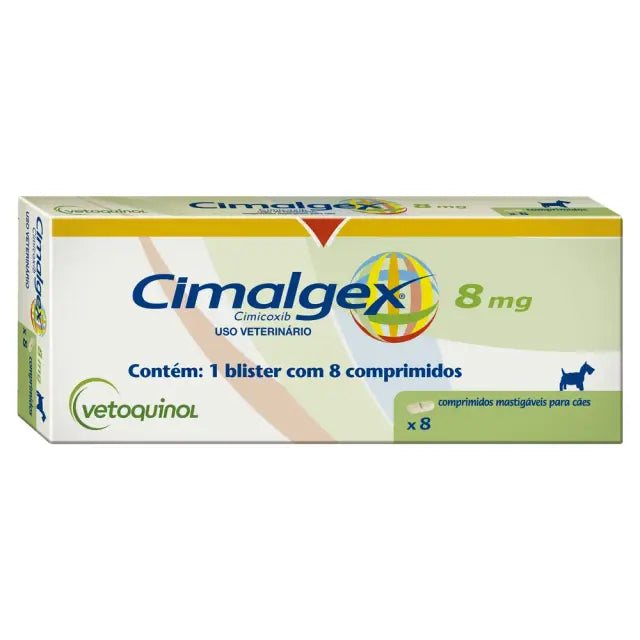 Anti-inflamatório Cimalgex 8 mg para Cães Vetoquinol 8 comprimidos