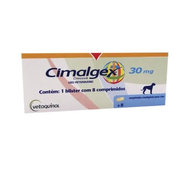 Anti-inflamatório Cimalgex 30 mg para Cães Vetoquinol 8 comprimidos