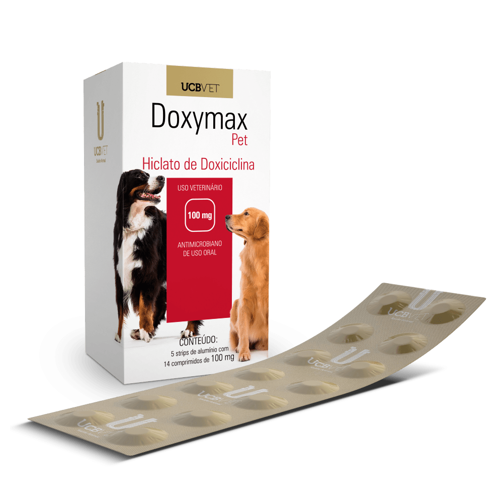 Antibiótico UCBVET Doxymax Pet 100 mg Hospitalar