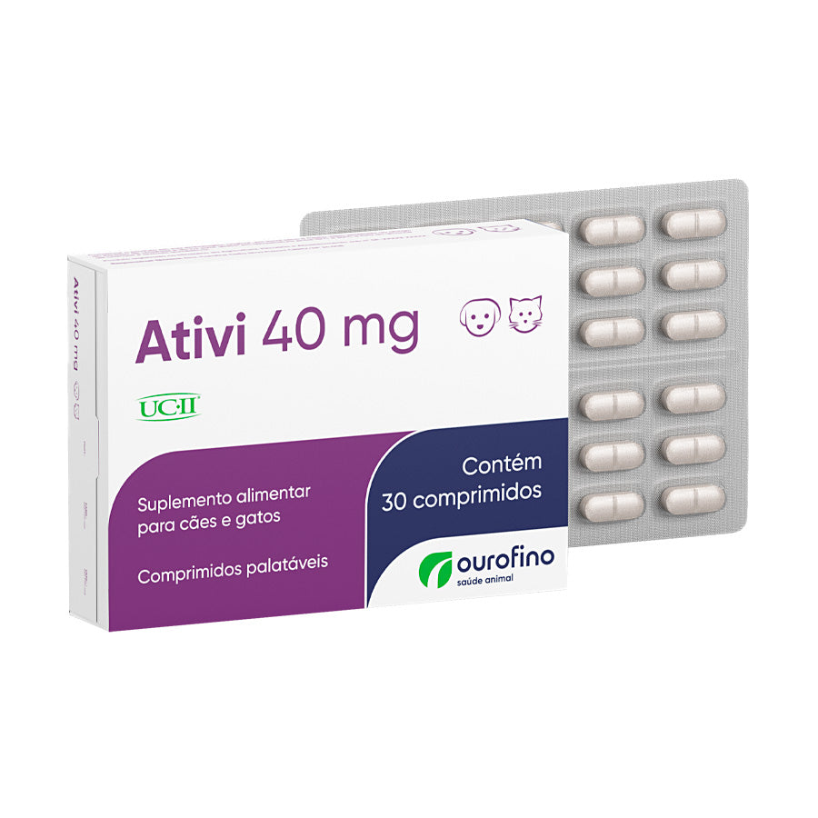 Suplemento Ativi Ourofino para Cães e Gatos 40 mg