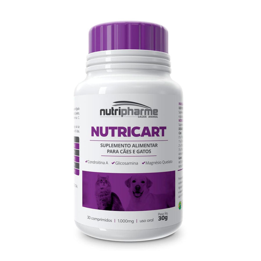 Suplemento Vitamínico Nutricart 1000 Nutripharme para Cães e Gatos