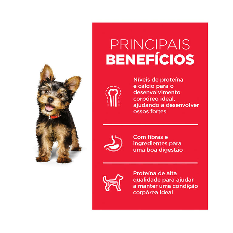 Ração Hill's Science Diet para Cães Filhotes de Mini e Pequeno Porte Sabor Frango