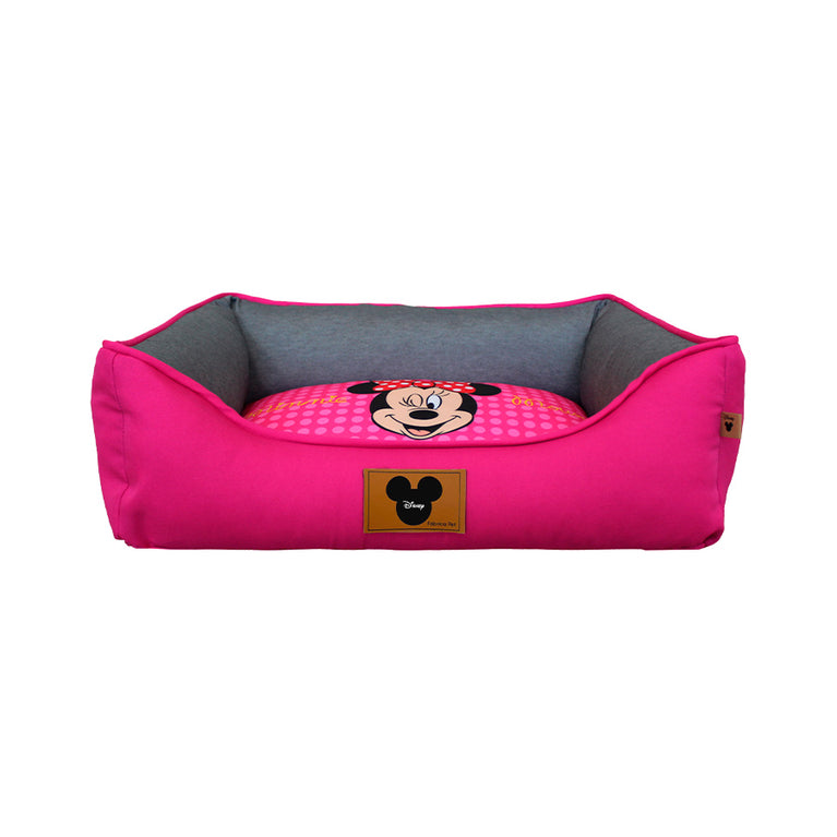 Cama Fábrica Pet Quadrada Poá Minnie Pink