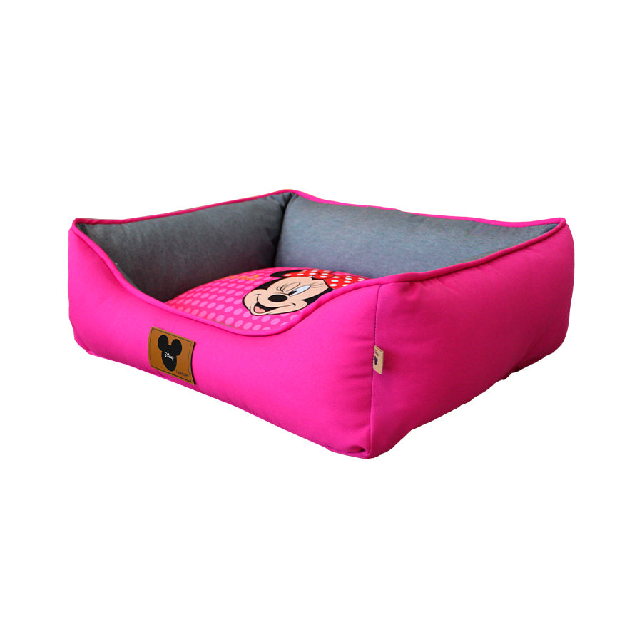 Cama Fábrica Pet Quadrada Poá Minnie Pink