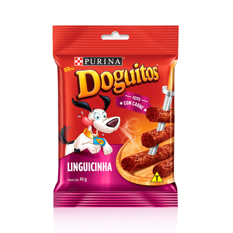 Petisco Nestlé Purina Doguitos para Cães Sabor Linguicinha 65 g