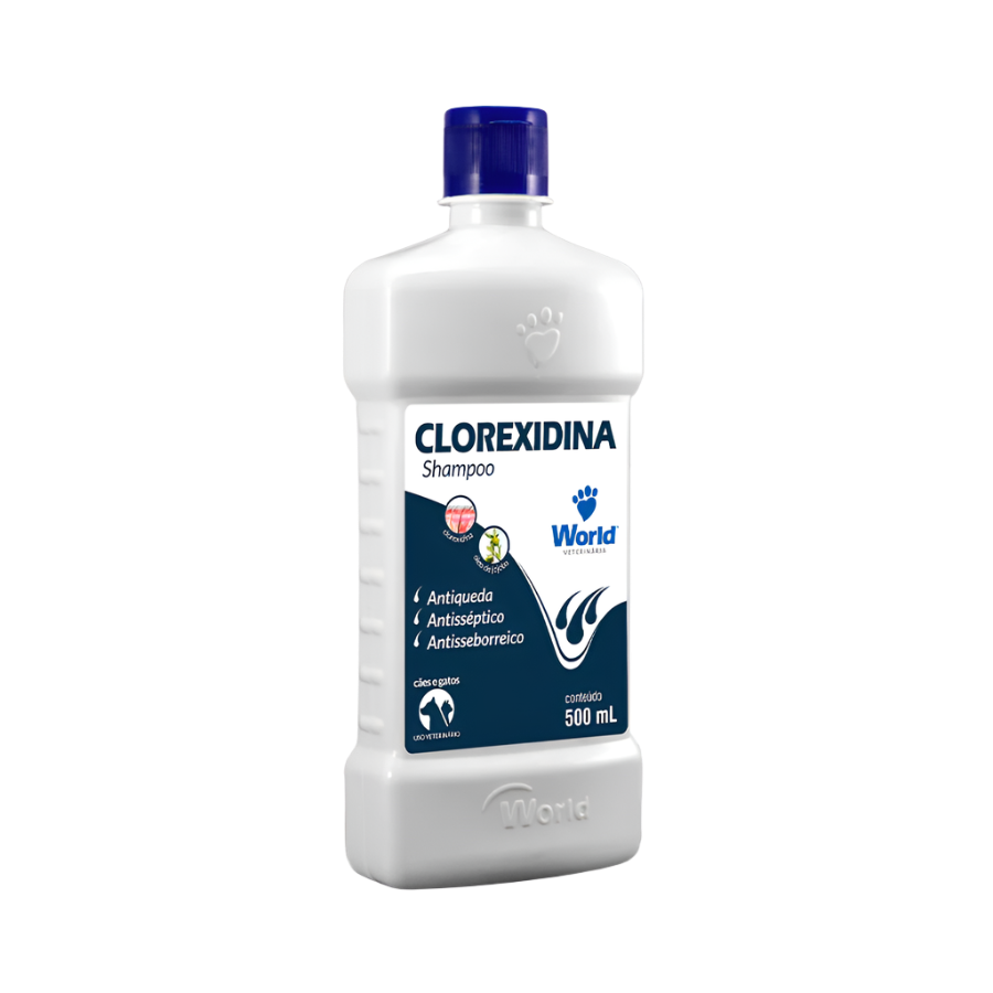 Shampoo Clorexidina Dug's World Veterinária para Cães e Gatos 500 mL