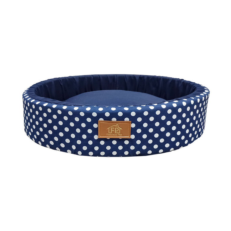 Cama Fábrica Pet Redonda  para Cães e Gatos Tamanho M Unic Azul