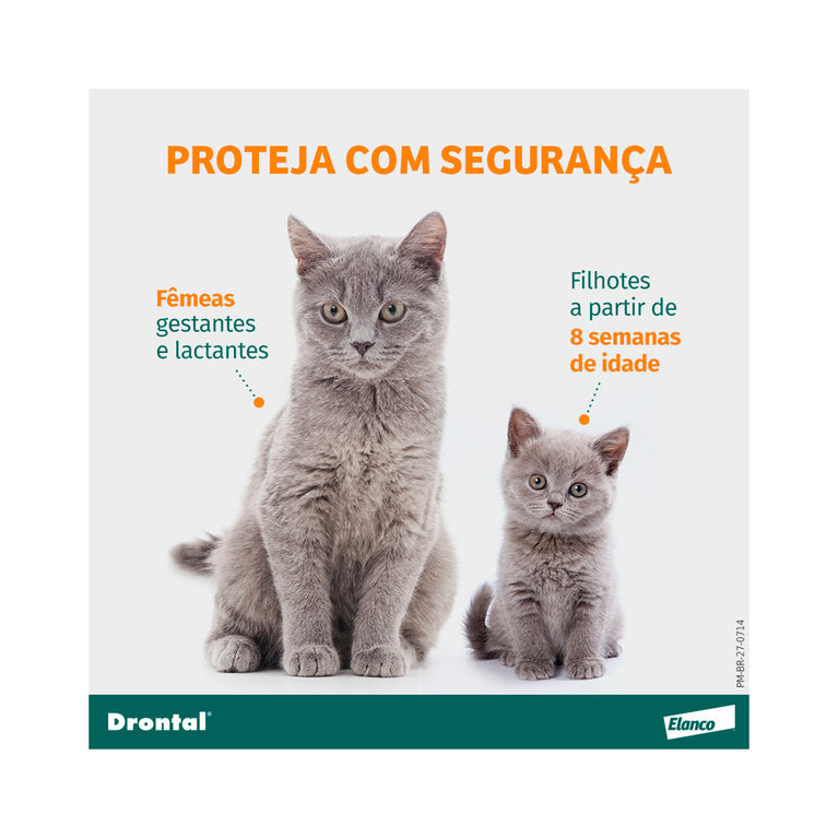 Vermífugo Drontal SpotOn para Gatos 2,5 a 5 Kg