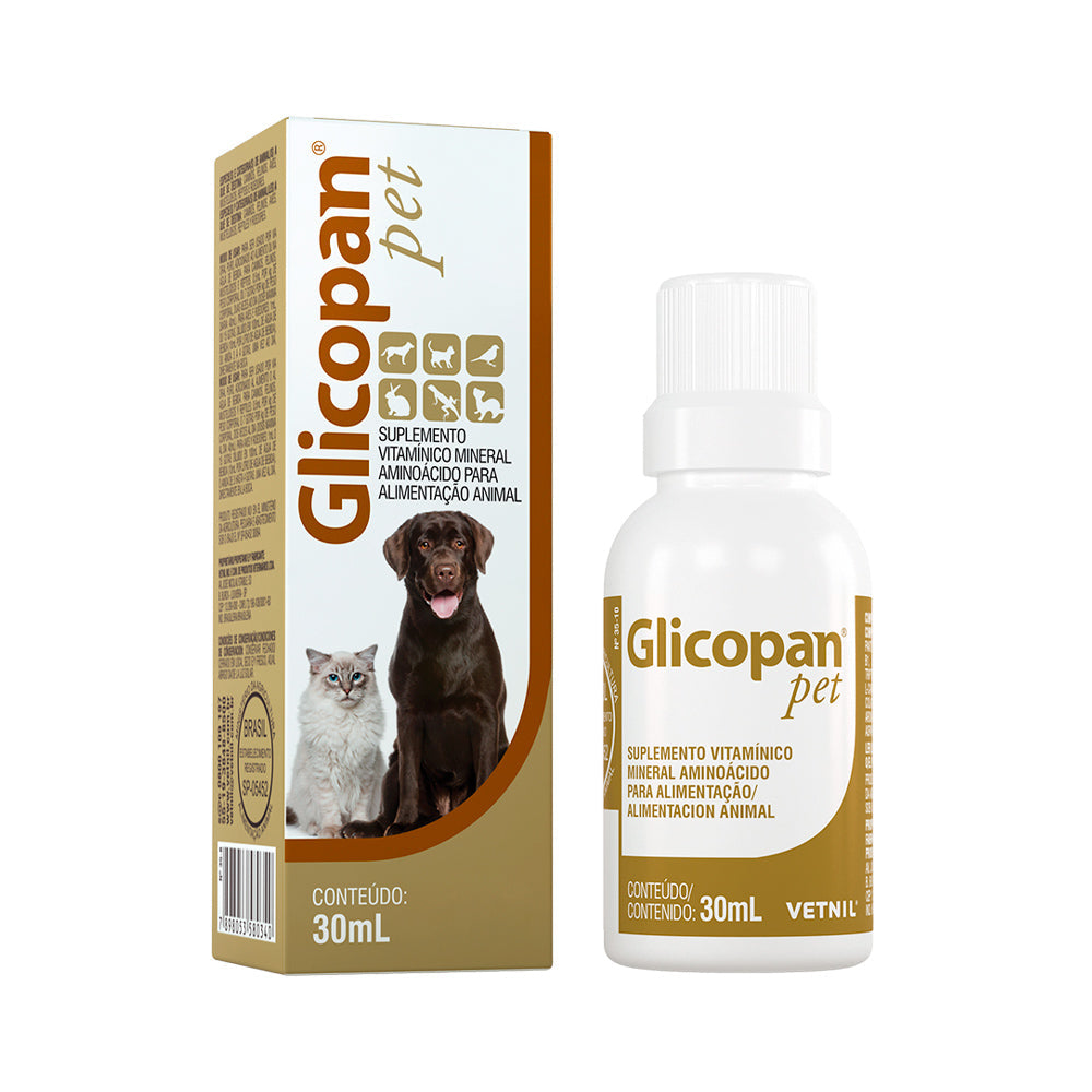 Suplemento Vitamínico Vetnil Glicopan Pet em Gotas